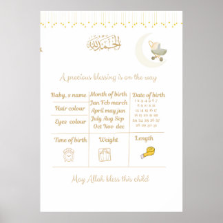 Islamisk Baby Shower Spådomsspel Bundle, Poster