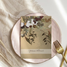 Islamisk Bismillah Rustic Blommigt Guld Bröllop