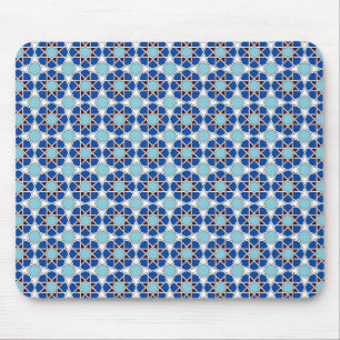 Islamisk blå marockansk geometrisk Mönster Musmatta