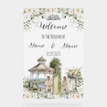 Islamisk blommigt Nikkah-tecken