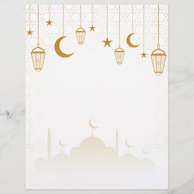 Islamisk dekorativ bakgrund Letterhead Brevhuvud (Framsida)