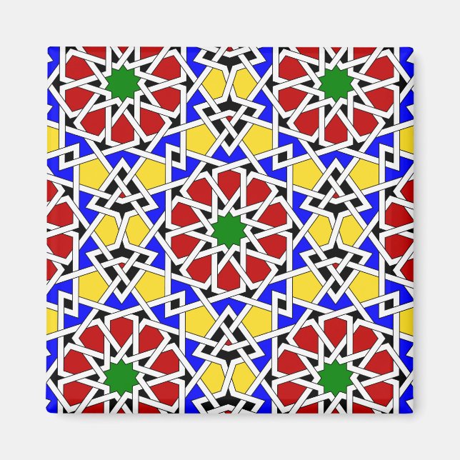 Islamisk geometrisk magnet mönster (Framsidan)