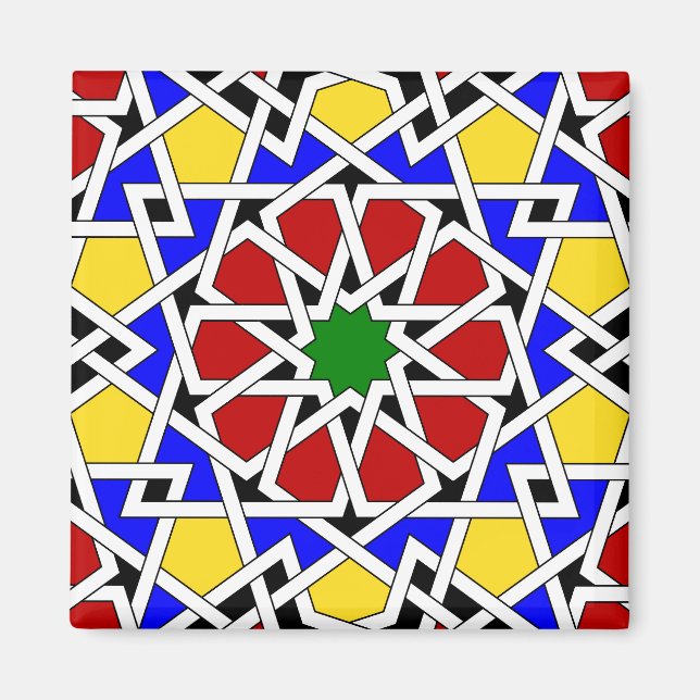 Islamisk geometrisk magnet mönster (Framsidan)