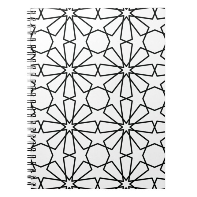 Islamisk geometrisk Mönster arabisk design Anteckningsbok (Framsidan)