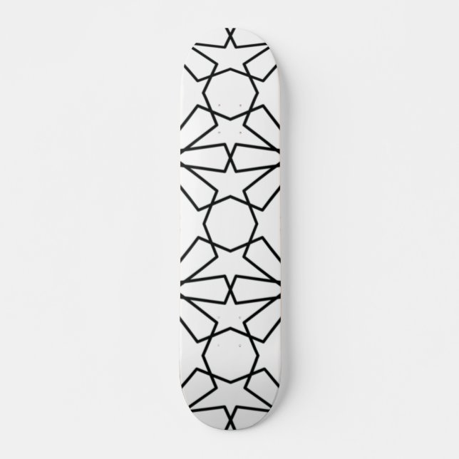 Islamisk geometrisk Mönster arabisk design Mini Skateboard Bräda 18,5 Cm (Framsida)