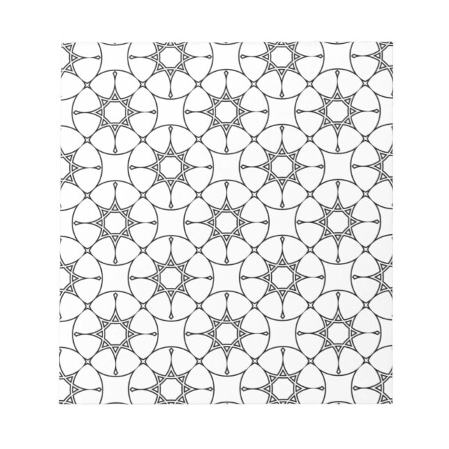 Islamisk geometrisk Mönster Arabiska designutfall Anteckningsblock (Framsida)
