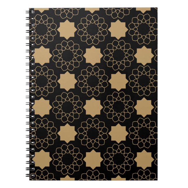 Islamisk geometrisk Mönster Design Turkiska Anteckningsbok (Framsidan)