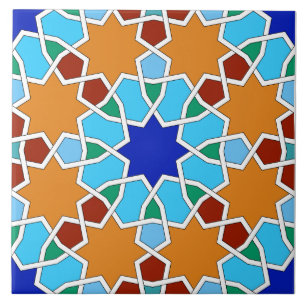 Islamisk geometrisk mönster kakelplatta