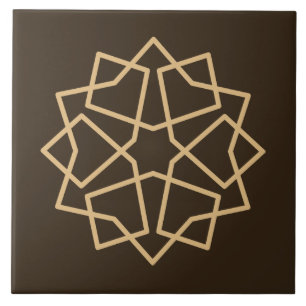 Islamisk geometrisk mönster kakelplatta