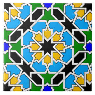 Islamisk geometrisk mönster kakelplatta