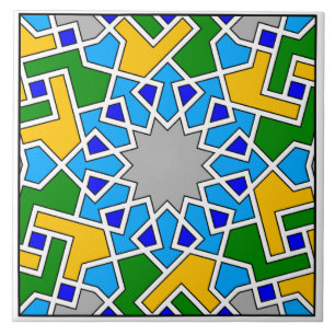 Islamisk geometrisk mönster kakelplatta