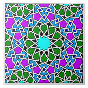 Islamisk geometrisk mönster kakelplatta