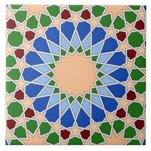 Islamisk geometrisk mönster kakelplatta
