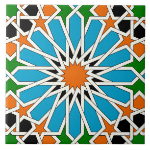 Islamisk geometrisk mönster kakelplatta