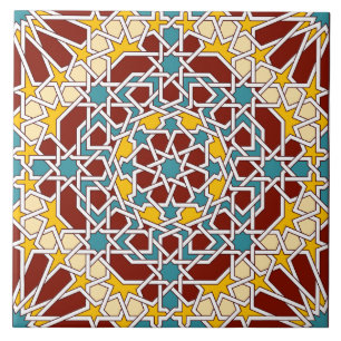 Islamisk geometrisk mönster kakelplatta