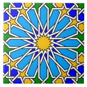 Islamisk geometrisk mönster kakelplatta