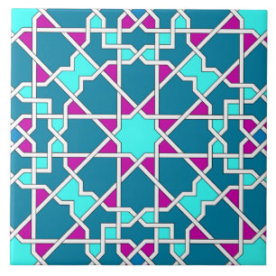 Islamisk geometrisk mönster kakelplatta