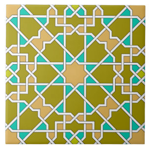 Islamisk geometrisk mönster kakelplatta