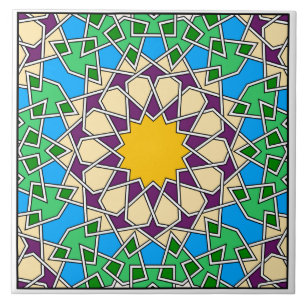 Islamisk geometrisk mönster kakelplatta