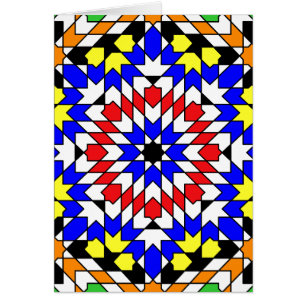 Islamisk geometrisk mönster-kort hälsningskort