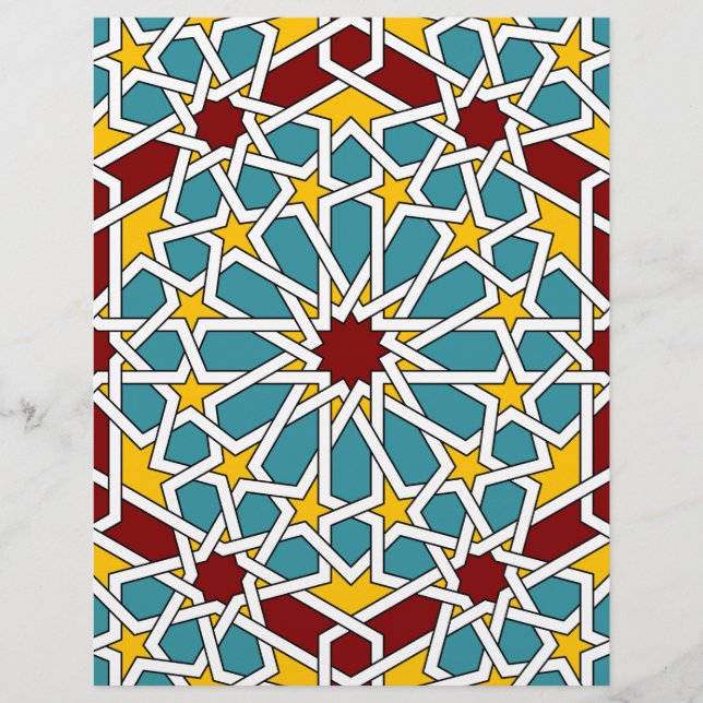 Islamisk geometrisk mönster Letterhead (Framsida)