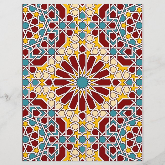 Islamisk geometrisk mönster Letterhead (Framsida)