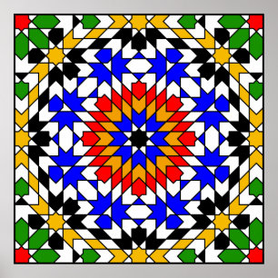 Islamisk geometrisk mönster Poster