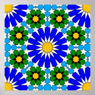 Islamisk geometrisk mönster Poster