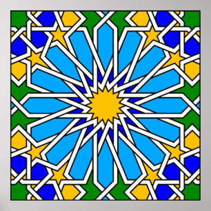 Islamisk geometrisk mönster Poster