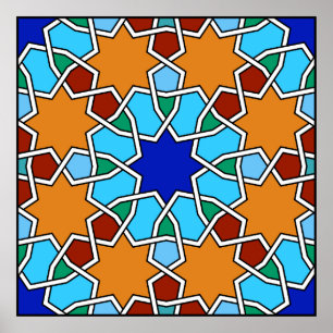 Islamisk geometrisk mönster Poster