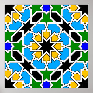 Islamisk geometrisk mönster Poster