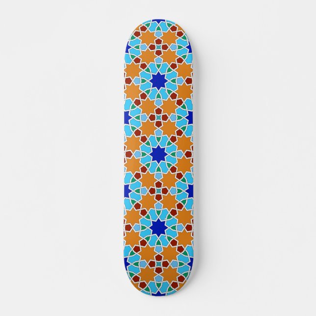 Islamisk geometrisk mönster skateboard bräda 19,5 cm (Framsida)