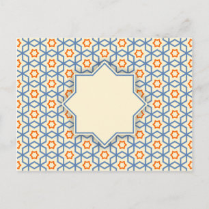 islamisk geometrisk mönster vykort