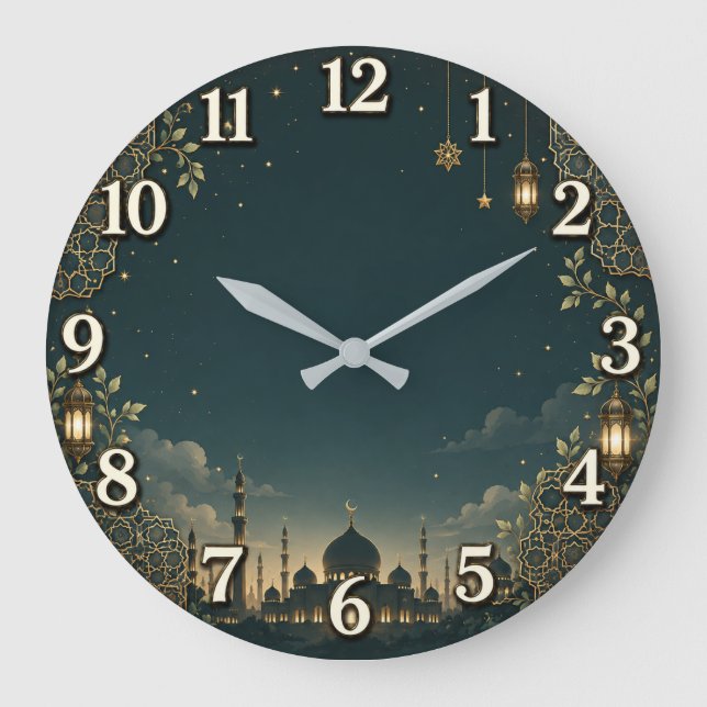Islamisk moské väggklocka | Ramadan natt (Framsida)