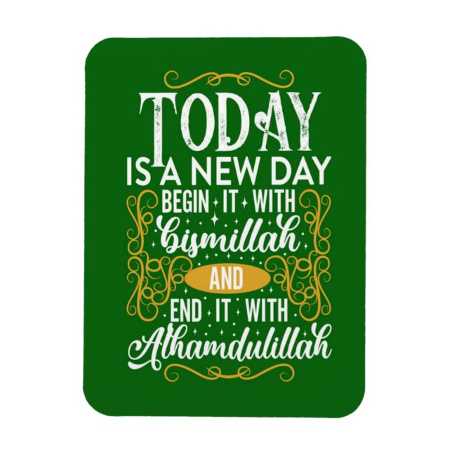 Islamisk muslimsk inspirationsincitat Gift Fridge Magnet (Vertikal)