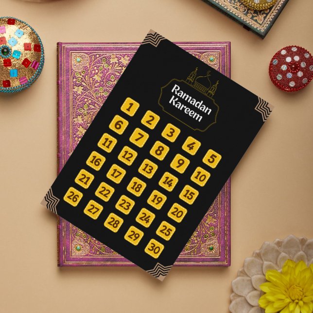 Islamisk Ramadan-dekoration: Modern kalenderdesign Inbjudningar (Islamic Ramadan Decoration: Modern Calendar Design Invitation)