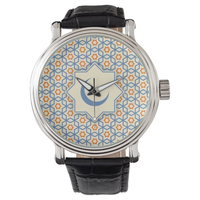 islamisk religiösa, geometrisk dekoration mönster  armbandsur (Framsida)