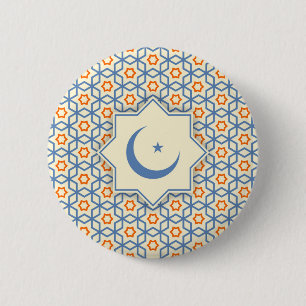 islamisk religiösa, geometrisk dekoration mönster knapp