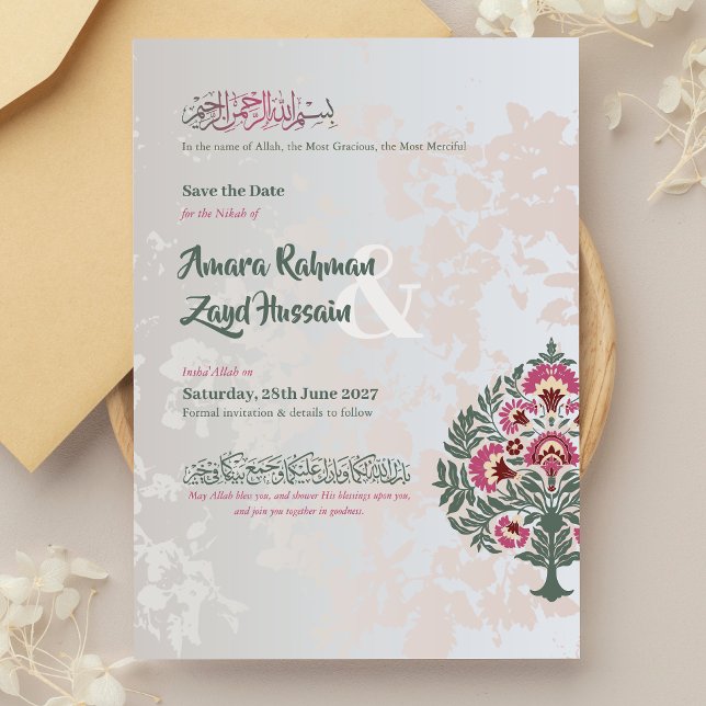Islamisk Save the Date – Nikah / Nikkah Bröllop Spara Datumet (Skapare uppladdad)