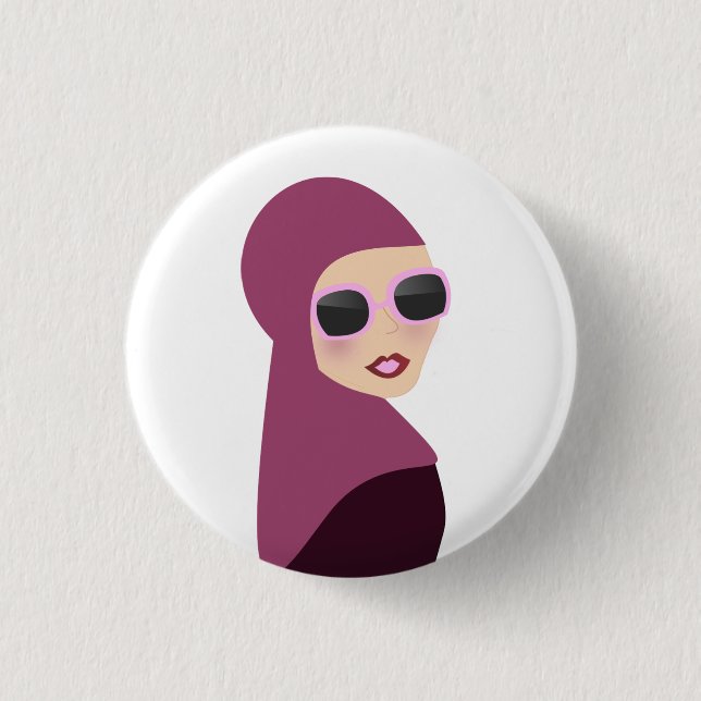 Islamisk stil för dam för scarfmuslimahijab knapp (Framsida)