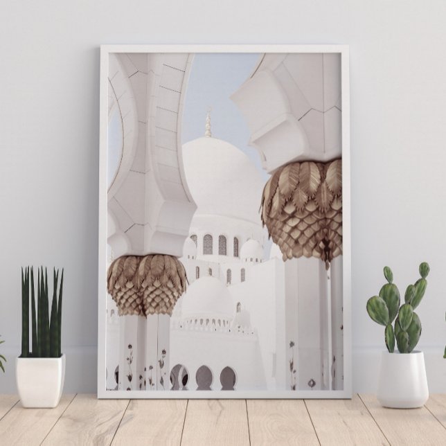 Islamisk vit- och Ro-Guld-moskéarkitekt Poster (Skapare uppladdad)