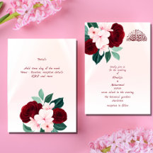 ISLAMISK WEDING-INBJUDAN OM elegantens BLOMMIGT