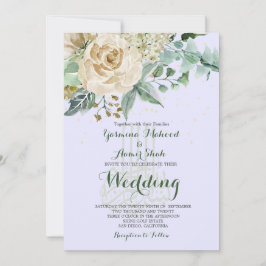 Islamiska Bröllop Bismillah Elegant Lila Ro Inbjudningar