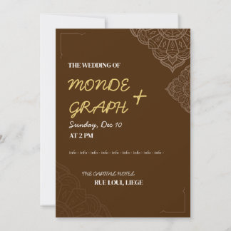 Islamiska bröllopsinbjudningar Art Inbjudningar