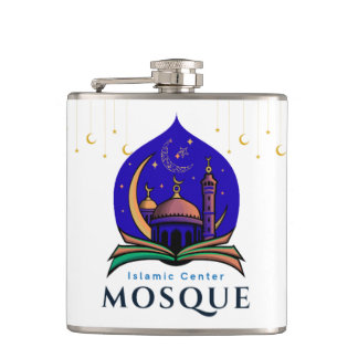 Islamiska Center-moskén – Elegant flaskdesign Fickplunta