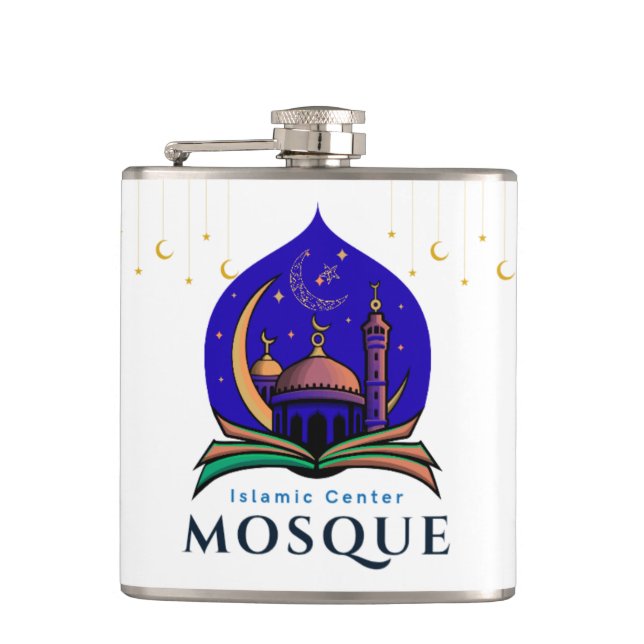 Islamiska Center-moskén – Elegant flaskdesign Fickplunta (Framsidan)