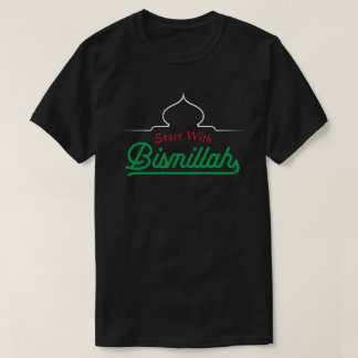 Islamiska citattecken börjar med Bismillah T Shirt