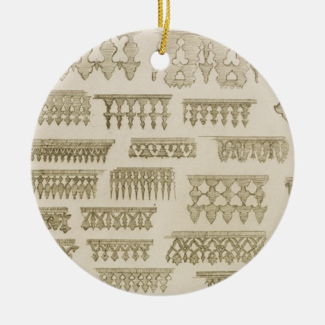 Islamiska designer för cornice, balkong och julgransprydnad keramik (Framsidan)