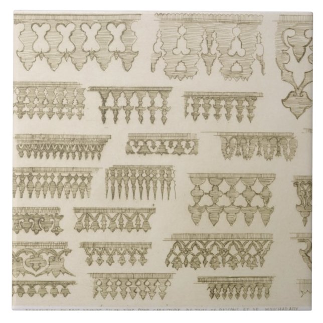 Islamiska designer för cornice, balkong och kakelplatta (Framsidan)