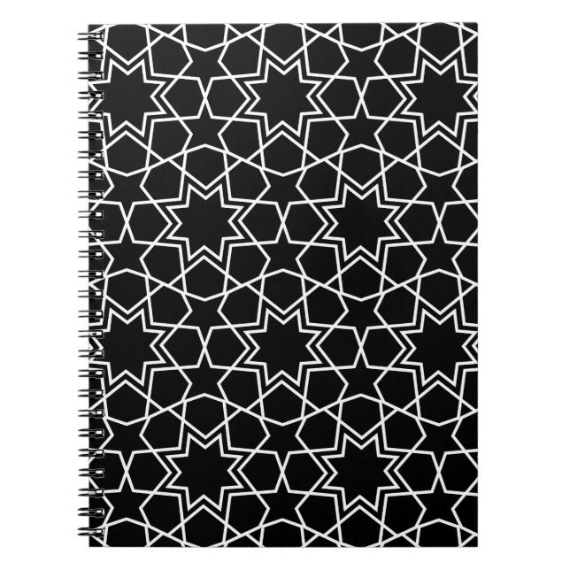 Islamiska Geometric Mönster Design Arabiska Anteckningsbok (Framsidan)